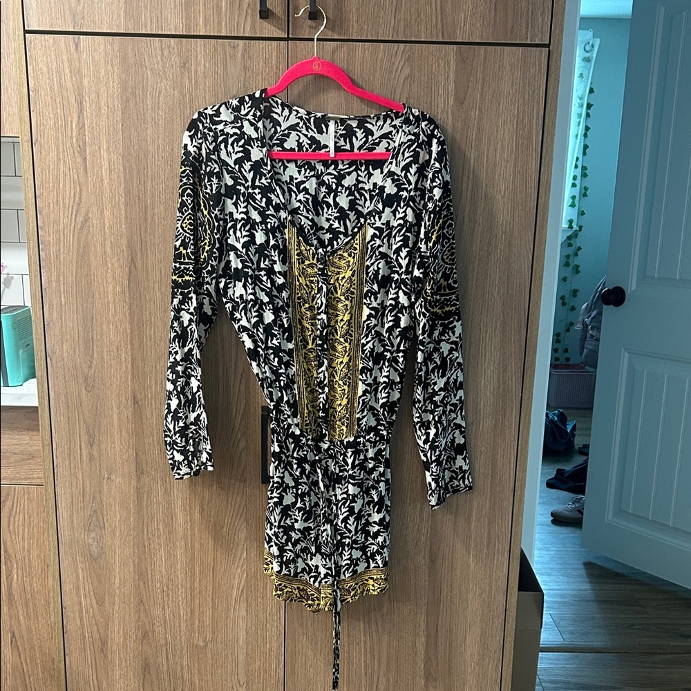 Elegant Black and Gold Women's Romper